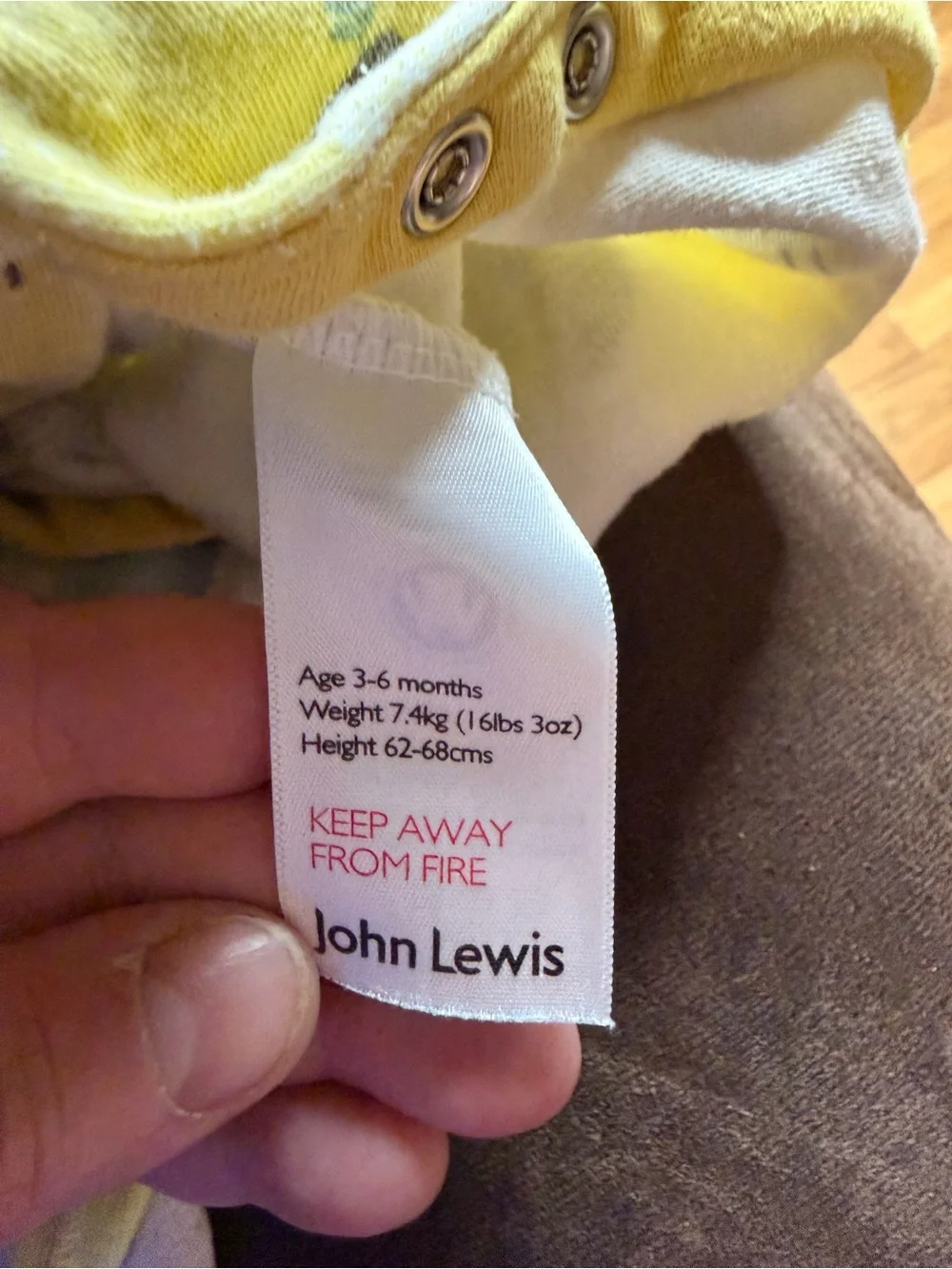 John Lewis 3/6M Sheep Print Sleeper